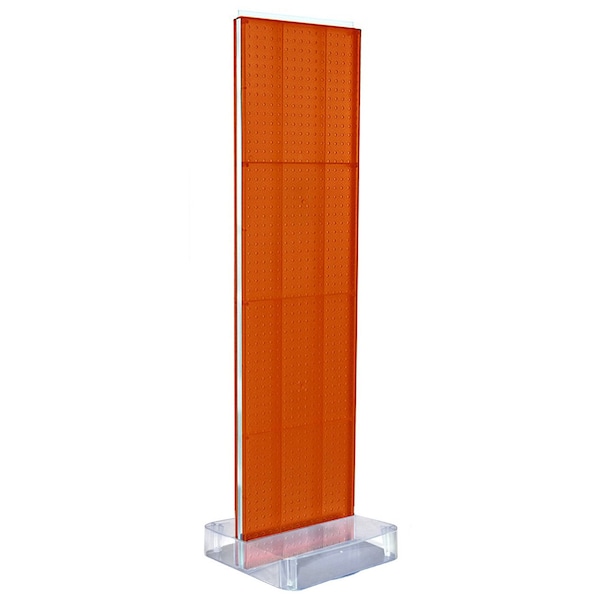Two-Sided Pegboard Floor Display On a Square Studio Base